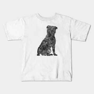 Staffordshire Bull Terrier black and white Kids T-Shirt